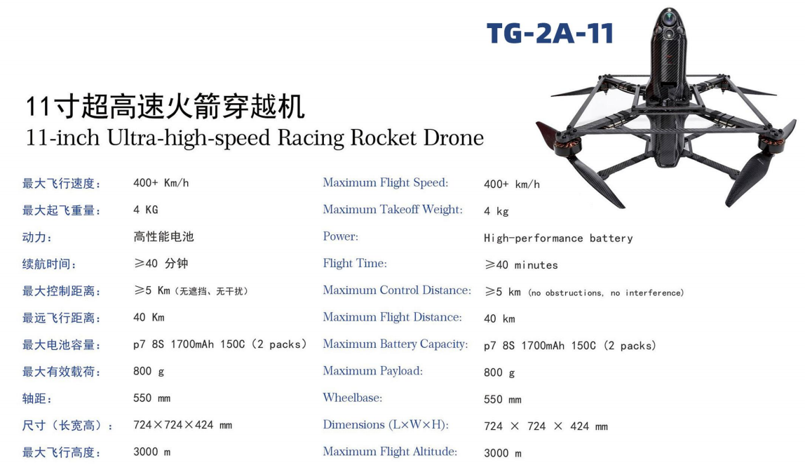 11-inch ultra-high-speed rocket interceptor TG-2A-11