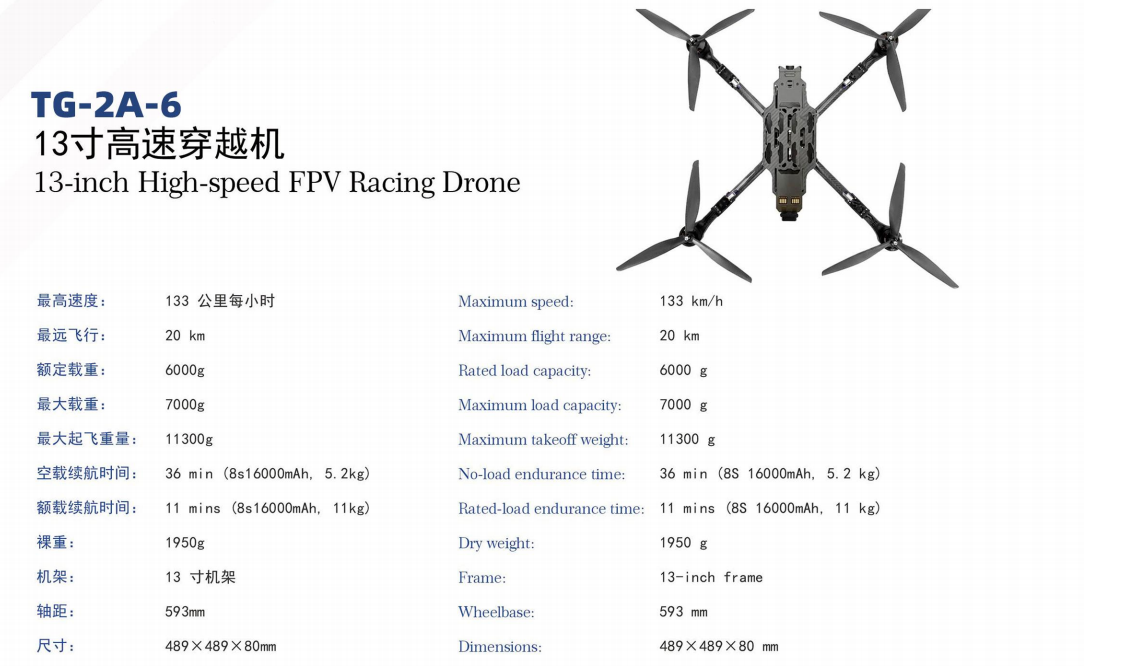 13-inch high-speed drone TG-2A-6