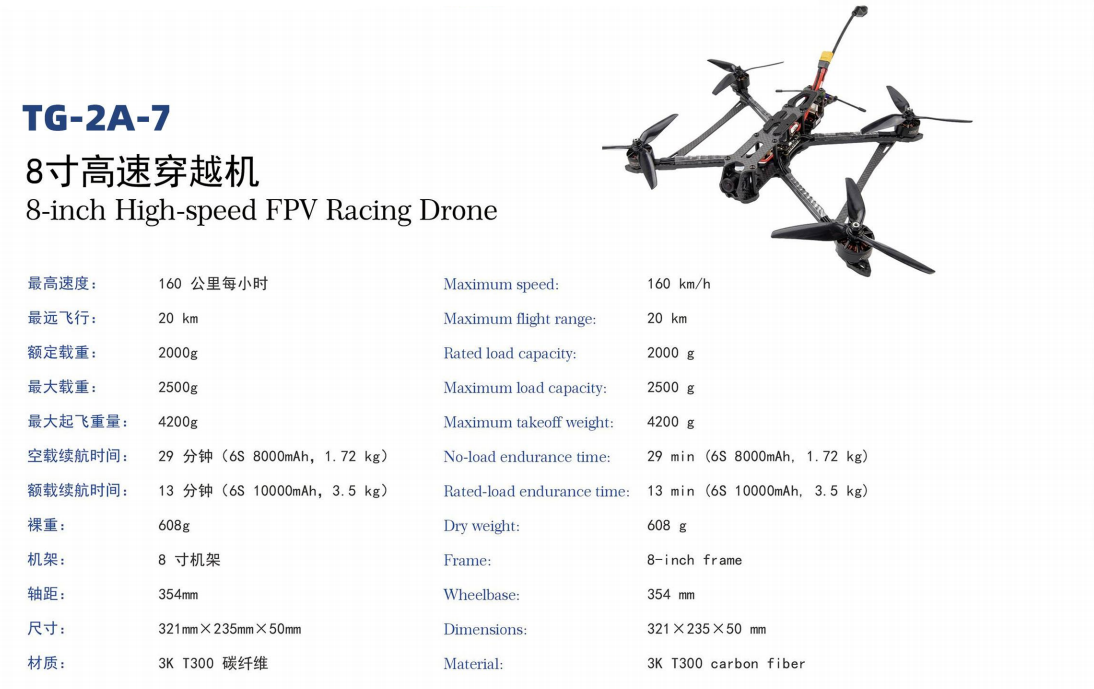 8-inch high-speed drone TG-2A-7